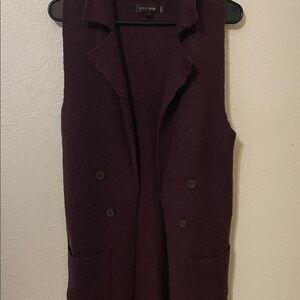 Love Tree Deep Burgundy Knit Vest